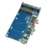 mSATA SSD Female To 2.5" 7+15 Pin SATA Male Mini USB 5pin Converter Card