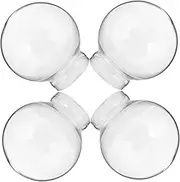 ULTECHNOVO 4pcs Glass Snow Globe Kit DIY Craft Supplies for Home Party Decoration Create Your Own Winter Snow Globes Interactive Fun for Adults