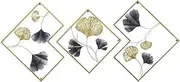3Pcs Modern Metal Wall Art Hanging Sculpture, Metal Art Wall Sculptures Home Decors Modern Wall Hanging Sculptures Decor for Bedroom Modern Home Office Metal Wall Art Decoration