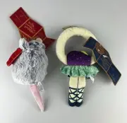 (2) Bark Box Nutcracker Dog Toys Mikhail Mouse King & Sugar Plum Fairy Sz. Small