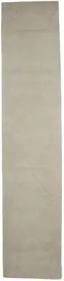 Hand-Tufted Contemporary Geometric Rug Beige Modern Decor Carpet 2'6x12 ft