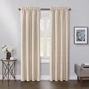 Max Blackout Mystique 100% Blackout Curtains 50 x 84in Ivory Beige (2 panels)