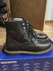Birkenstock Bryson Roast Leather Boots Size 38 New In Box