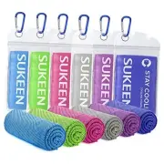 Cooling Towels 6 Pack (40"x12") for Neck and Face, Quick Dry Sport Camping