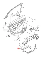 Genuine AUDI A4 Avant S4 Armrest Leather Black/Cloud Grey 8K0867374AIXN (for: Audi)