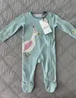 NEW Joules Striped Party Duck Sleeper (Mini Boden Vibes)-size 0-3 months