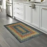 Marion Bohemian Braided Area Rug â€“ Made in USA â€“ Washable Non Slip Indoor