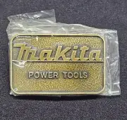 MAKITA POWER TOOLS BELT BUCKLE RECTANGULAR BRASS USA