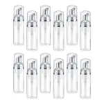 2 Oz Empty Foam Pump Bottle, 12 PCS Soap Dispenser, Clear/Silver
