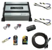 Kicker 44KXA4004 Car Audio 4 Channel Amp KXA400.4 CK4 Amplifier Kit Accessories