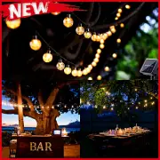 LED Solar Hanging Fairy Lights String Ball Lamp Waterproof Garden Party Bulbs