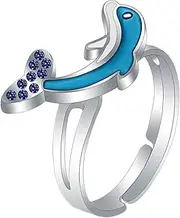 [WESIEVYA] Thermochromic Ring Mood Charms Hug Ring Fidget Fidget Spinner Alloy