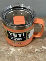 YETI Rambler Mug 14 Oz. Coral Coffee Mug Cup Pink Orange Matching MagSlider
