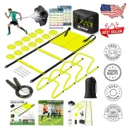 Maximize Your Training: Agility Ladder Set with Adjustable Hurdles & Parachute
