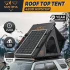San Hima kalbarri Lite Rooftop Tent Hardshell Grey+250W Solar Panel+Ladder&Rack