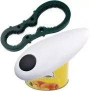 Electric Can Opener + FREE Jar Opener. Hands Free, One Touch Can Opener. Smooth