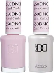 DND 550 Coral Castle DG Duo Set Soak off Gel & Matching Nail Polish