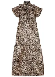 Sister Jane Fame Metallic Leopard-jacquard Midi Dress - 12 (UK12 / M) 12 (UK12 / M)