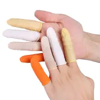 在飛比找樂天市場購物網優惠-一次性手指套加厚防滑耐磨乳膠橡膠無塵防護點鈔護指勞保手指頭套