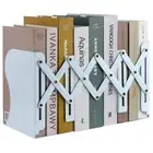 Adjustable Bookend Holder Retractable Book Stand Storage Shelf Unit Office