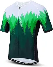 [JPOJPO] Higher Quality Men's Cycling Jersey Bike Short Sleeve with 4 Rear Pockets Breathable, Quick Dry Bicycle Shirt S-3XL