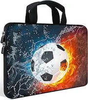 [AMARY] 11.6" 12" 12.1" 12.5 inch Laptop Handle Bag Neoprene Notebook Carrying Pouch Chromebook Sleeve Ultrabook Case Tablet Cover Fit Apple MacBook Air HP DELL Lenovo Asus Samsung (Soccer)