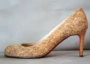 CHRISTIAN LOUBOUTIN 37.5 Natural Cork Simple 85 Pumps Heels 7 BRAND NEW