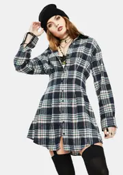 Framed Frenemies Plaid Mini Dress