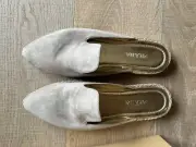 Women's Prada Espadrille Shoes Mule Flat Slide Loafer Beige Suede Sz 41 NEW