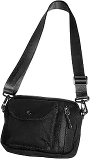 [GAROZATION] Simple Shoulder Bag for Men Canvas Travel Bag with Smooth Zipper Perfect for Daily Use