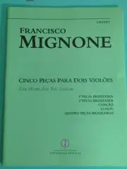 Francisco Mignone 5 Works for Two Guitars, Classical Guitar Rare Vintage Book