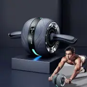 2024 Booster Abdominal Wheel Home Gym Roller AB Roller Gymnastic Wheel Fitness Abdomen Training Sports Equipment for ABs Body Shaping Grey With Cou...