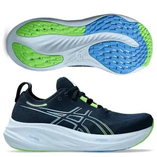 【asics 亞瑟士】GEL-NIMBUS 26 4E 男款 寬楦 慢跑鞋(1011B796-400 藍綠 緩衝 避震 亞瑟膠)