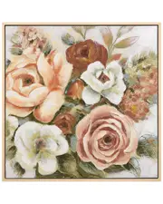 Empire Art Direct Autumn Blossoms Heavily Textured Hand-Painted Framed Canvas Wall Art