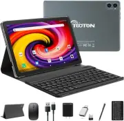 2024 Tablet 10.1 Inch 2 in 1 Android with keyboard Octa-Core Gray