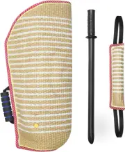 Dog Bite Training Set Dog Bite Sleeve Arm with Whip Agitation Stick, Professiona