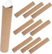 PRETYZOOM 10Pcs Mailing Tubes for Posters and Artwork Storing and Shipping End Caps Cardboard Storage for Safe Transport
