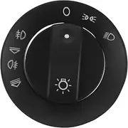 HOLIDYOYO Car Headlight Switch Fog Lights Headlight Control Switch Headlight Switch Replacement Auto Headlight Switch Fog Light Light Switch Plastic Black