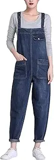 [XolngYYeng] Women's Relaxed Fit Baggy Denim Jean Overalls