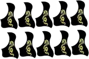 GREENADSCAPE 10pcs Dragon Pattern Folk Guitar Pickguards Scratch Resistant Guitar Scratch Plates Unique Bird Shape Design Protection for Players