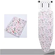 Cotton Cover for Tabletop Ironing Board 35x12in Small Replacement Ironing Board Cover Durable Iron Board Cover with Pull Bungee Cord(Flower)