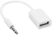3.5mm Male Plug Jack to USB Female AUX Audio Cable Portable Cord Converter USB 3.0 Adapter for Playing Music CD Player Computer TV