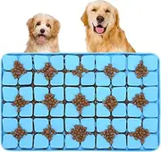 VOOWO Snuffle Mat for Dogs, Silicone Snuffle Mat Lick Mat for Dogs, Slow Feeder Dog Bowl, Dog Lick Mat, Dog Food Mat Slow Feeder with Suction Cup for Small Medium Large Dogs & Cats (Clover, Blue