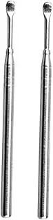 IWOWHERO 2pcs Stainless Steel Ear Wax Removal Tool Durable Ear Cleaner for Safe Personal and Family Use Easy to Clean and Suitable for Home and Medical Clinics