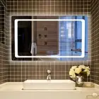 Large LED Lighted Bathroom Mirror Horizontal Wall Mounted Vanity Mirror Defogger
