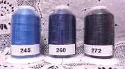 3 NEW blue colors GUTERMANN miniking 100% polyester thread 1094 yd Spools