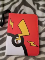 Red And Black With A Pikachu Tail Pokemon 4 Pocket Zipper Binder