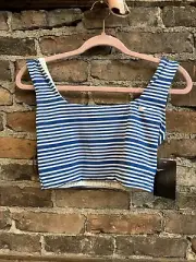 NWT Nike BATTLE BLUE Sport Mesh Reversible Bikini Swim Top Medium