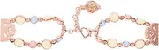 [HOMSFOU] Bead Strap Portable Modern Watch Strap Chained Watch Strap Smartwatch Rose Gold Strap Bracelet Agate Watch Chain Smart Watch Bands Ultra Watch Beads Black