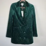NWT Alice McCall Midnight Magic Blazer Jacket in Forest Size 4